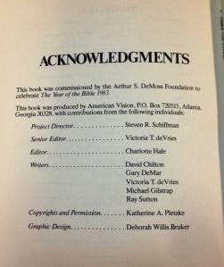 Power for Living acknowledgments